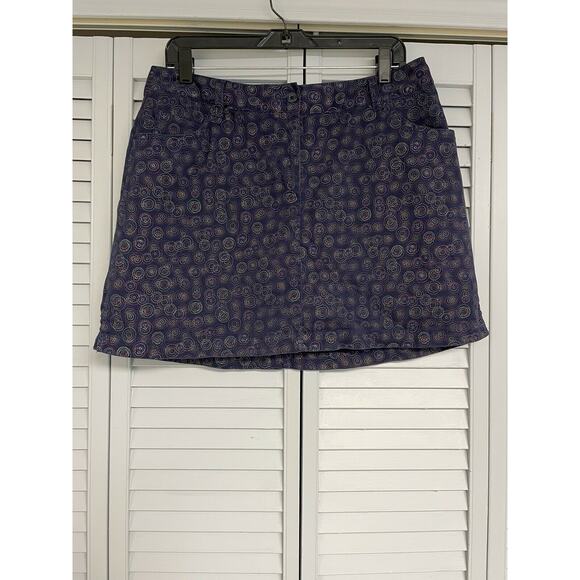Slazenger Skort Athletic Purple Red Green Geometric Size 10 - Picture 1 of 5